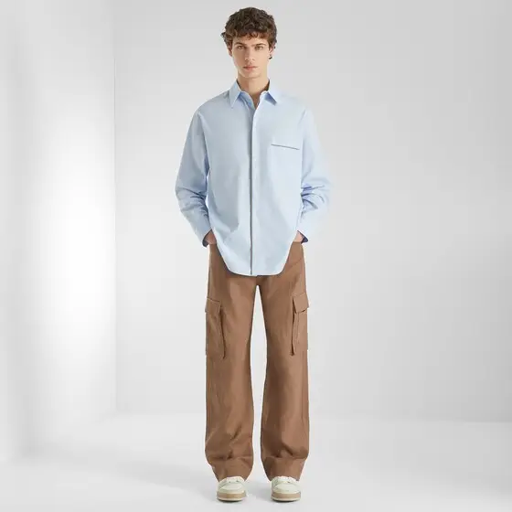 Fendi Straight-cut cargo trousers with belt loops at the waist | Thumbnail 4