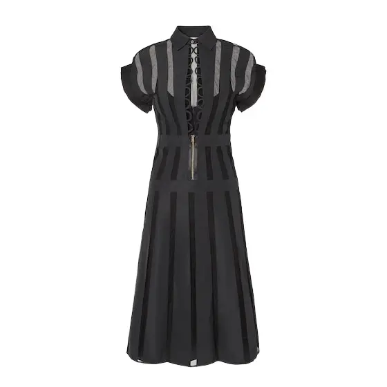 Fendi Midi shirt dress with short cocoon sleeves, classic collar | Image 1 Fendi Midi shirt dress with short cocoon sleeves, classic collar | Image 1