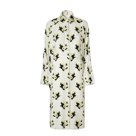 Fendi Midi shirt dress with classic shirt collar and long raglan | Image 1 Fendi Midi shirt dress with classic shirt collar and long raglan | Image 1