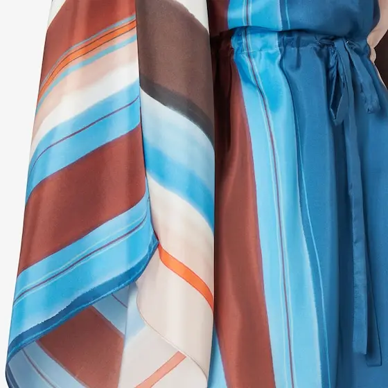 Fendi Striped Silk Dress | Thumbnail 3 Fendi Striped Silk Dress | Thumbnail 3