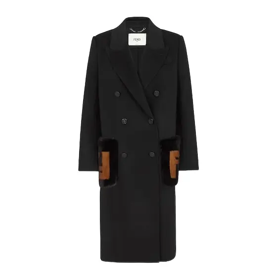 Midi straight-cut coat with side slits at the hem Midi straight-cut coat with side slits at the hem
