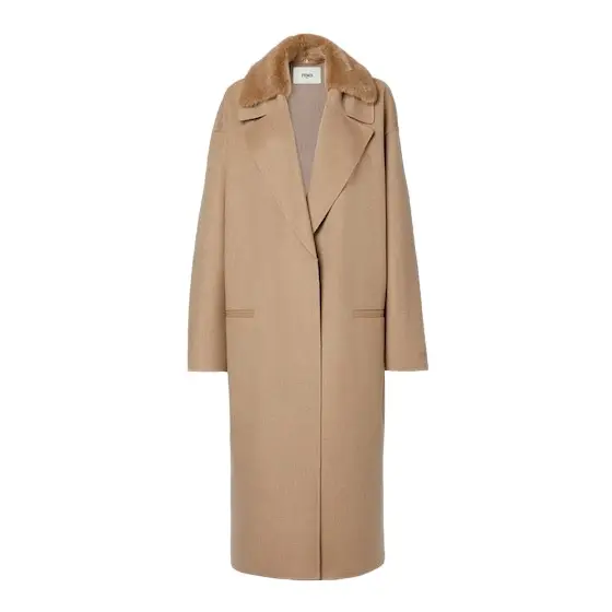 Fendi Oversize coat with a large collar and fur lapels | Image 1 Fendi Oversize coat with a large collar and fur lapels | Image 1