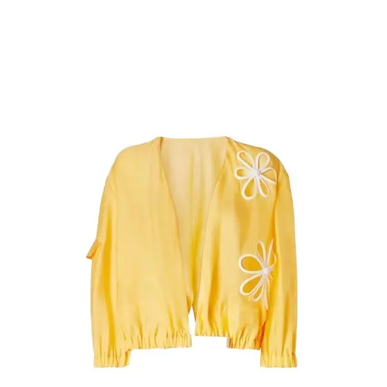 Fendi Bomber jacket-inspired blouson with deep V-neck | Image 1 Fendi Bomber jacket-inspired blouson with deep V-neck | Image 1
