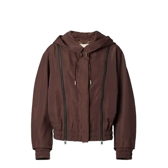 Fendi Cropped bomber jacket with high collar and removable | Image 1 Fendi Cropped bomber jacket with high collar and removable | Image 1