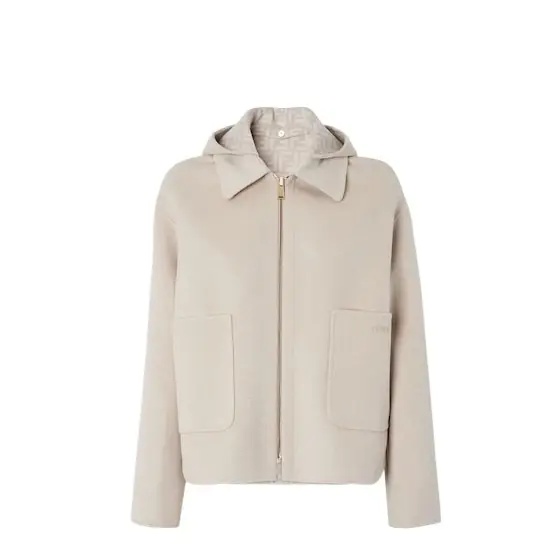 Fendi Reversible short jacket with hood and wide, low-set sleeves | Image 1 Fendi Reversible short jacket with hood and wide, low-set sleeves | Image 1