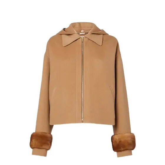 Fendi Reversible cropped, hooded jacket with patch pockets | Image 1 Fendi Reversible cropped, hooded jacket with patch pockets | Image 1