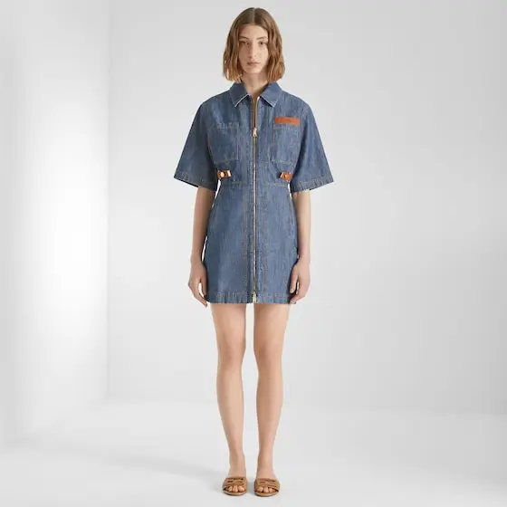 Fendi Chambray Dress | Thumbnail 4 Fendi Chambray Dress | Thumbnail 4