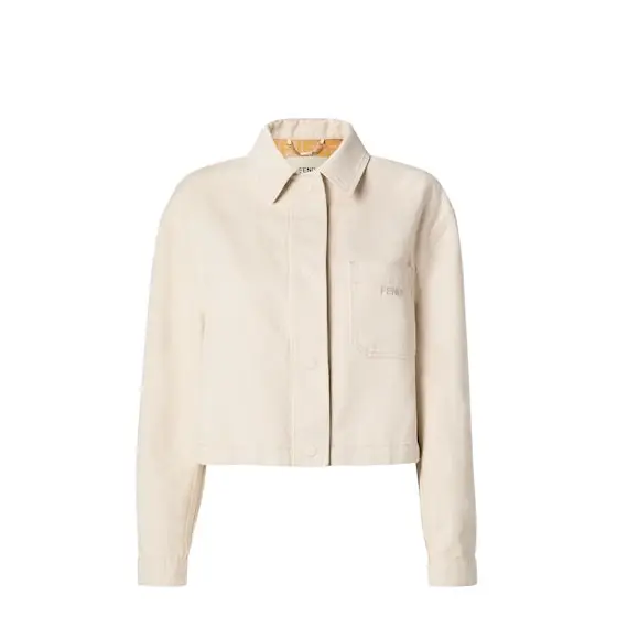 Fendi Cropped jacket with shirt collar and long sleeves | Image 1 Fendi Cropped jacket with shirt collar and long sleeves | Image 1