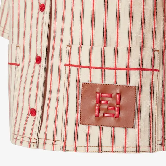 Fendi FF Denim Shirt with Red Stripes | Thumbnail 3 Fendi FF Denim Shirt with Red Stripes | Thumbnail 3