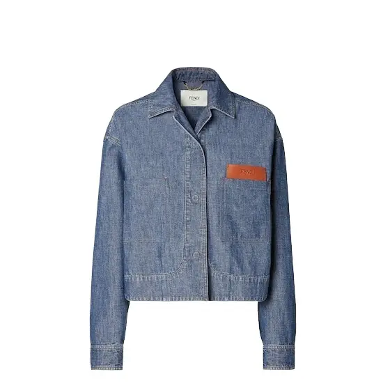 Fendi Short single-breasted jacket with patch pockets on the chest | Image 1 Fendi Short single-breasted jacket with patch pockets on the chest | Image 1