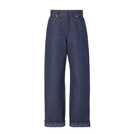 Fendi High-waisted five-pocket trousers with a wide, straight leg | Image 1 Fendi High-waisted five-pocket trousers with a wide, straight leg | Image 1