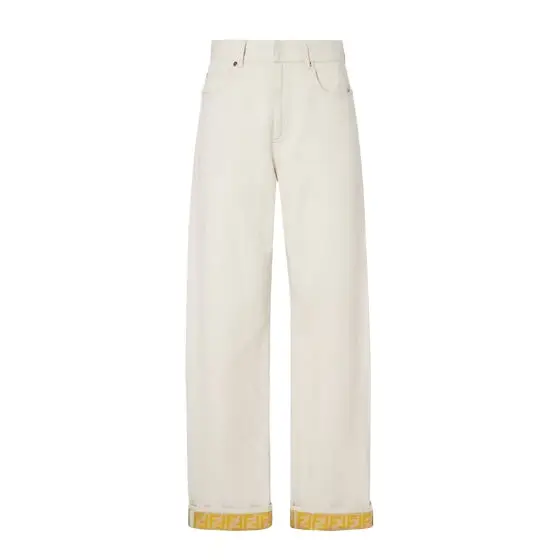 Fendi High-waisted five-pocket trousers with a wide, straight leg | Image 1 Fendi High-waisted five-pocket trousers with a wide, straight leg | Image 1