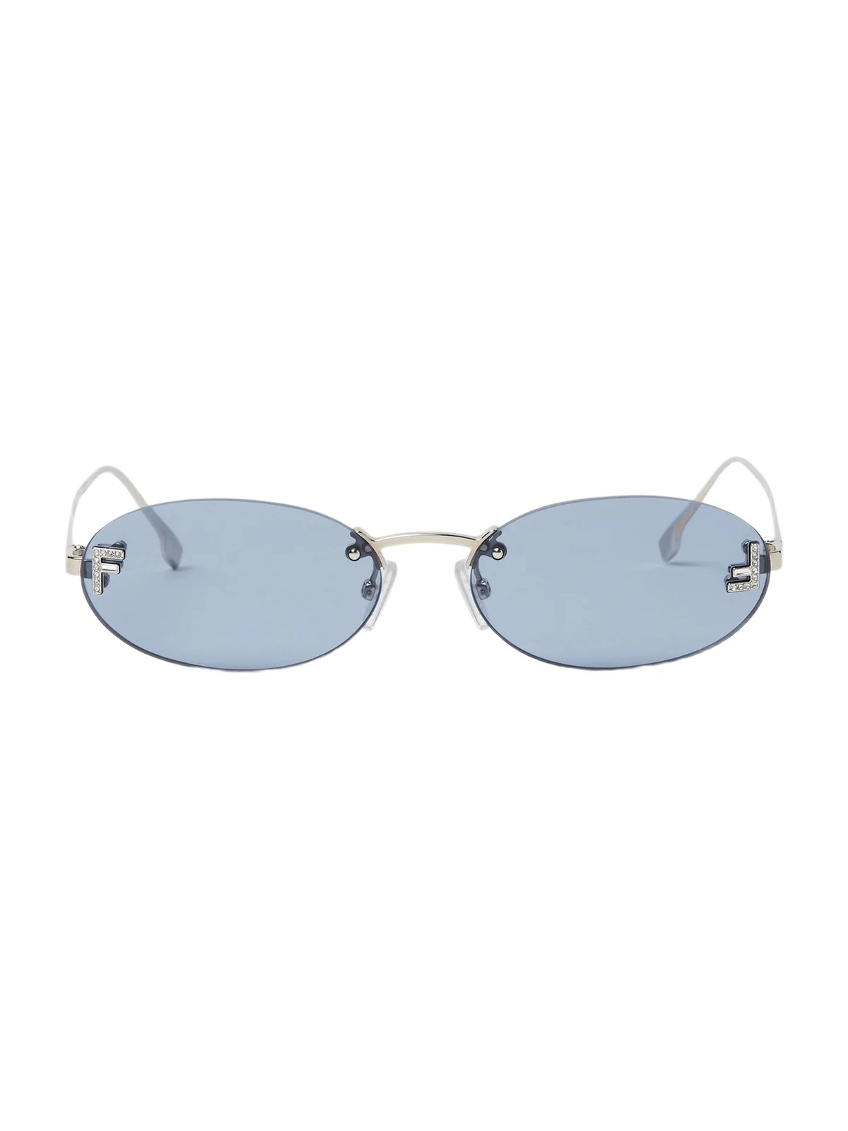 Fendi First Crystal Sunglasses with Gray Lenses