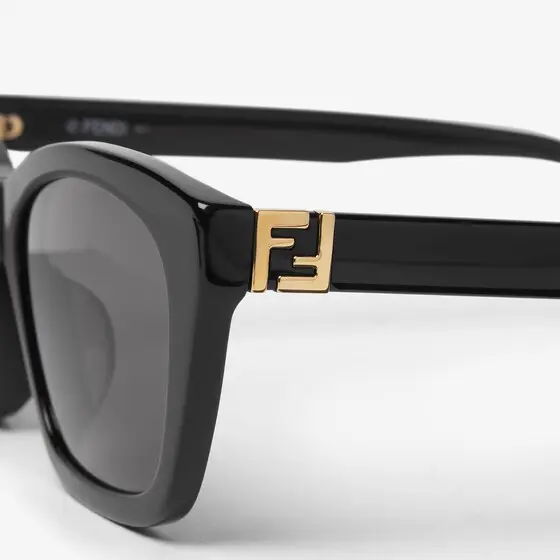 Fendi Forever Low Bridge Fit Black Acetate Sunglasses | Thumbnail 3 Fendi Forever Low Bridge Fit Black Acetate Sunglasses | Thumbnail 3