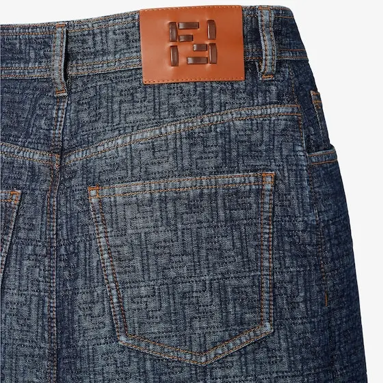 Fendi FF Denim Skirt | Thumbnail 3 Fendi FF Denim Skirt | Thumbnail 3