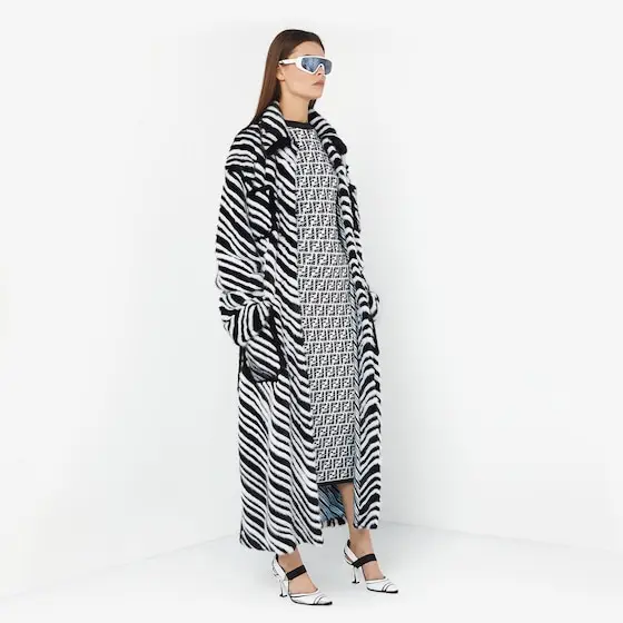 Fendi Robe-style coat with collar and dropped shoulder | Thumbnail 4 Fendi Robe-style coat with collar and dropped shoulder | Thumbnail 4