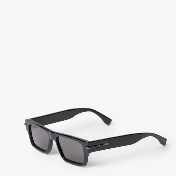 Fendi Rectangular Selleria glasses in black acetate | Thumbnail 2 Fendi Rectangular Selleria glasses in black acetate | Thumbnail 2