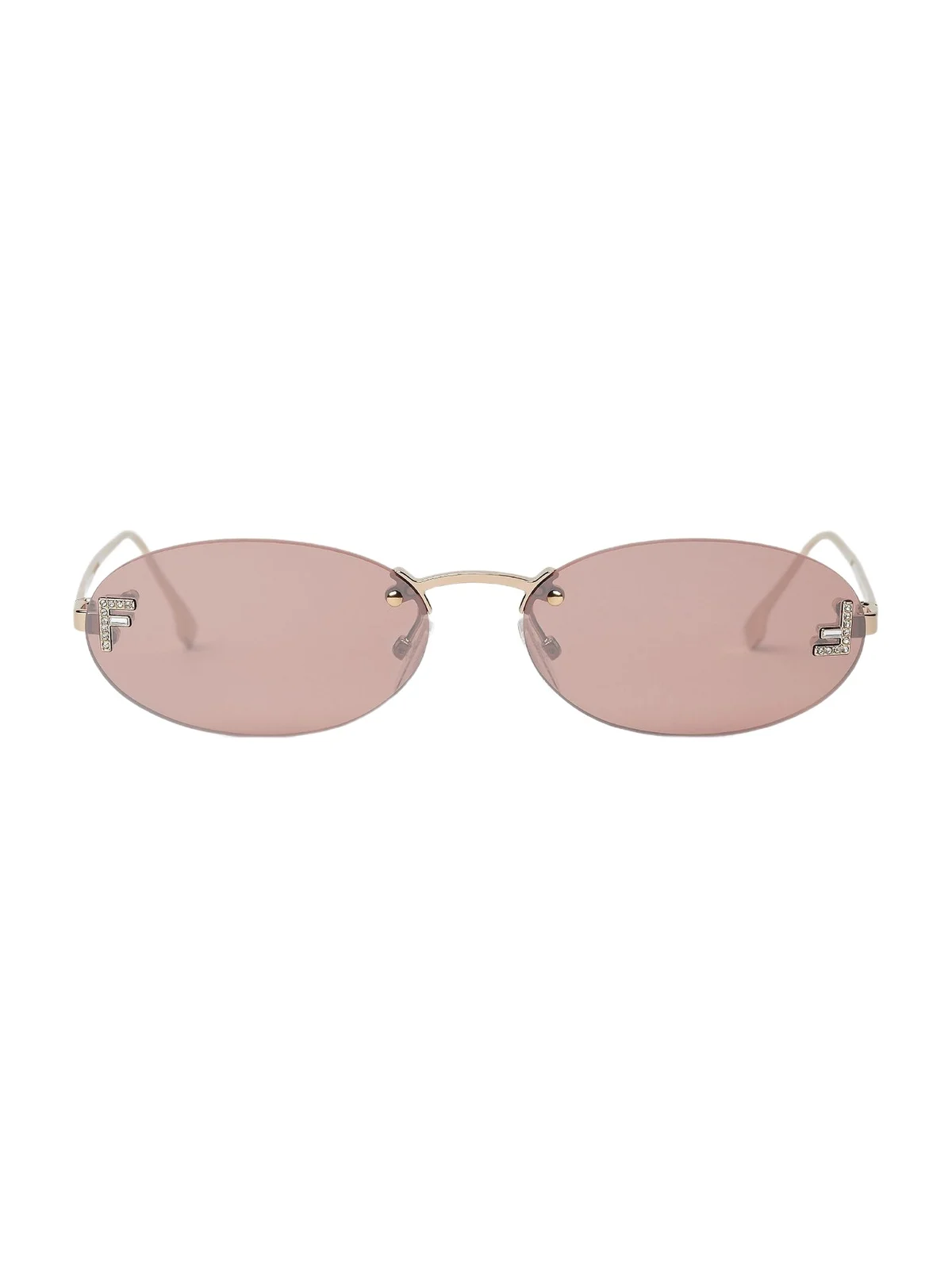 Fendi First Crystal Sunglasses with Pink Lenses