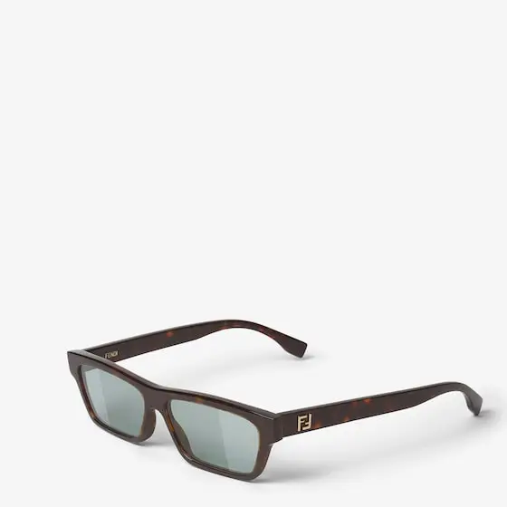 Fendi Low rectangular Squared FF glasses in Havana acetate | Thumbnail 2 Fendi Low rectangular Squared FF glasses in Havana acetate | Thumbnail 2