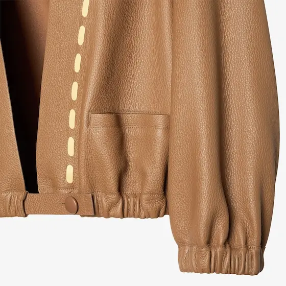 Fendi Leather Jacket with Selleria Stitching | Thumbnail 4 Fendi Leather Jacket with Selleria Stitching | Thumbnail 4