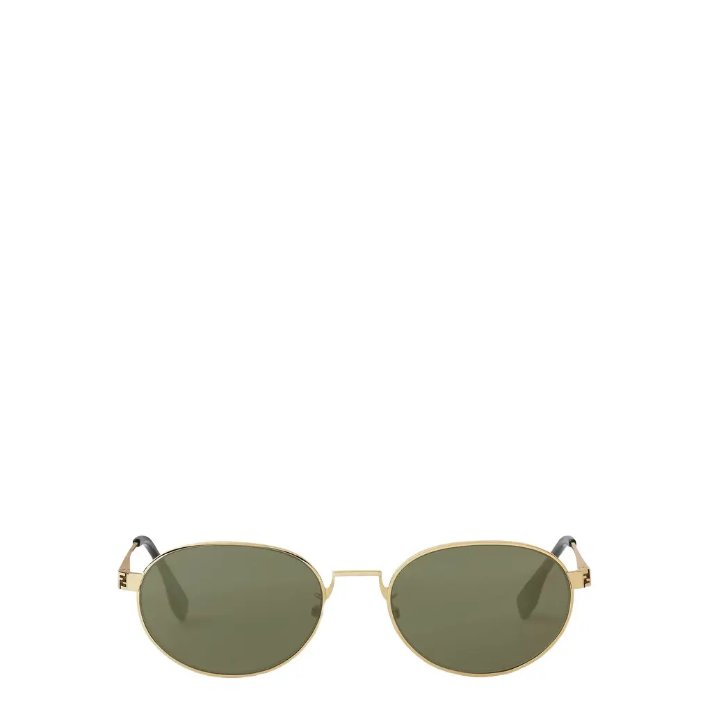 Fendi Metal oval sunglasses with a golden finish | Image 1 Fendi Metal oval sunglasses with a golden finish | Image 1