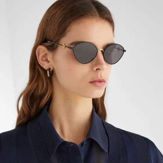 Fendi Geometric oval FF Diamonds glasses made of metal | Thumbnail 4 Fendi Geometric oval FF Diamonds glasses made of metal | Thumbnail 4