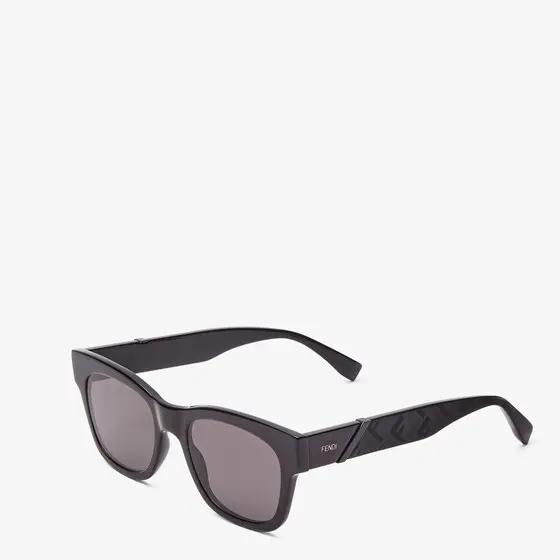 Fendi Square Diagonal eyeglasses in black acetate | Thumbnail 2 Fendi Square Diagonal eyeglasses in black acetate | Thumbnail 2