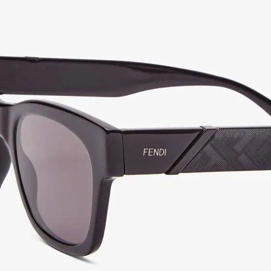 Fendi Square Diagonal eyeglasses in black acetate | Thumbnail 3 Fendi Square Diagonal eyeglasses in black acetate | Thumbnail 3