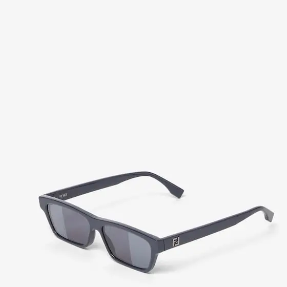 Fendi Low rectangular Squared FF glasses in blue acetate | Thumbnail 2 Fendi Low rectangular Squared FF glasses in blue acetate | Thumbnail 2