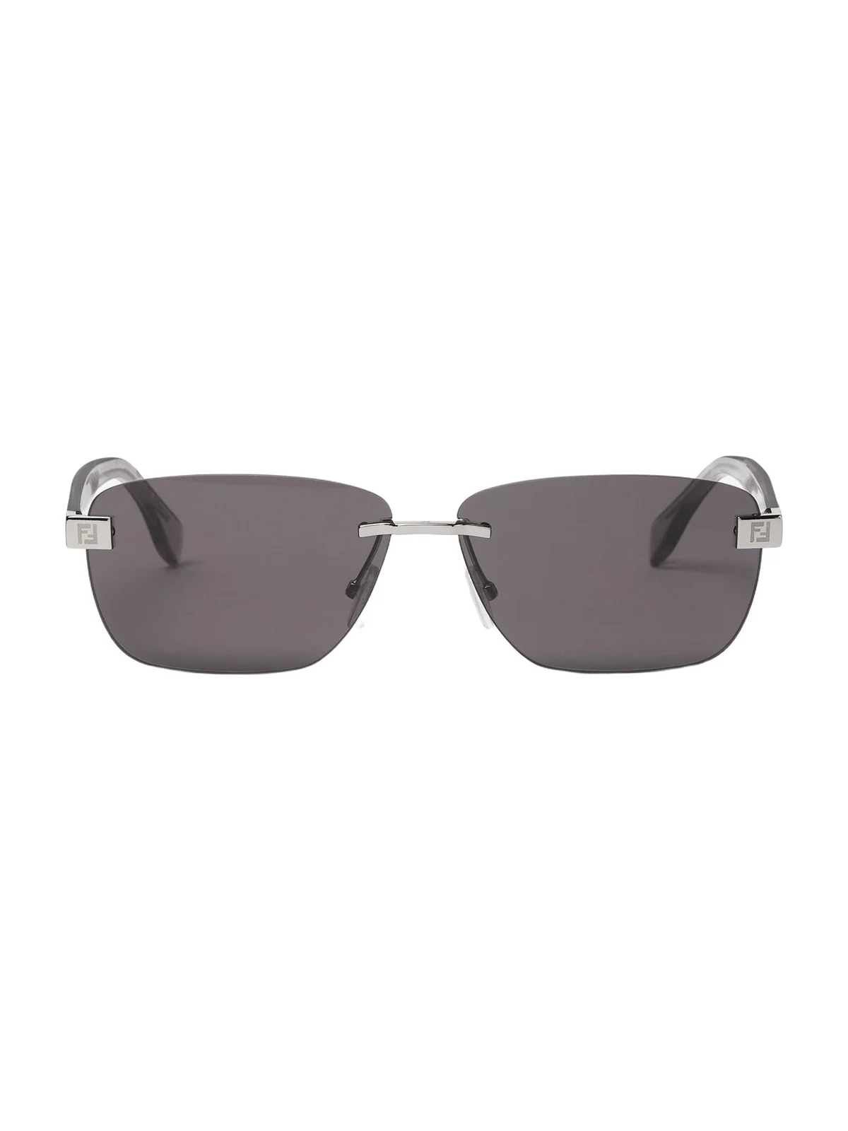 Fendi Sky Transparent Acetate and Palladium-Colored Metal Sunglasses
