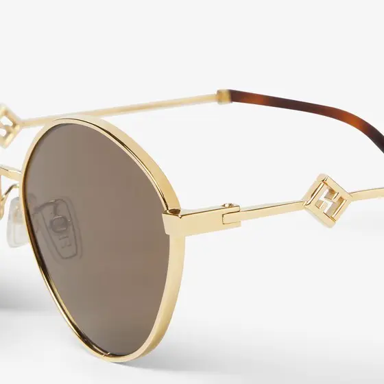 Fendi Geometric oval FF Diamonds glasses made of metal | Thumbnail 3 Fendi Geometric oval FF Diamonds glasses made of metal | Thumbnail 3
