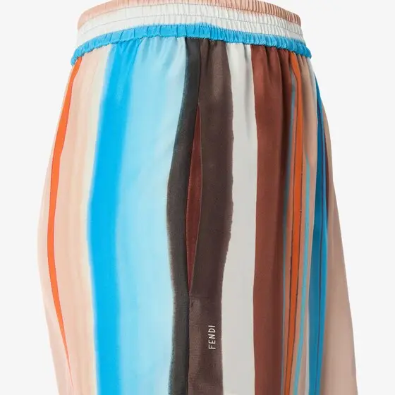 Fendi Silk Striped Pants | Thumbnail 3
