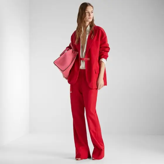 Fendi Wide-leg trousers with trouser crease and internal slits at | Thumbnail 4 Fendi Wide-leg trousers with trouser crease and internal slits at | Thumbnail 4
