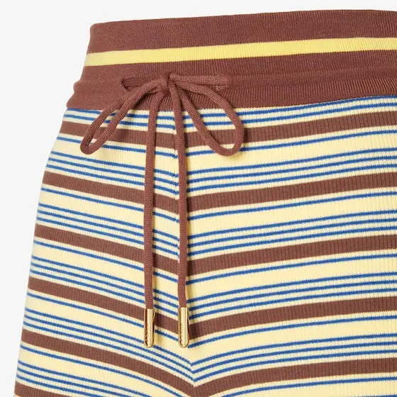 Fendi Cotton Striped Knit Shorts | Thumbnail 3 Fendi Cotton Striped Knit Shorts | Thumbnail 3