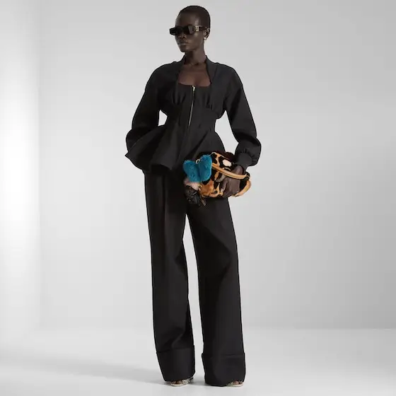 Fendi High-waisted trousers with yoke detail and pleats | Thumbnail 4