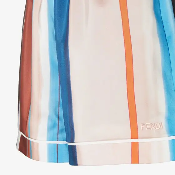 Fendi Striped Silk Shorts | Thumbnail 3 Fendi Striped Silk Shorts | Thumbnail 3