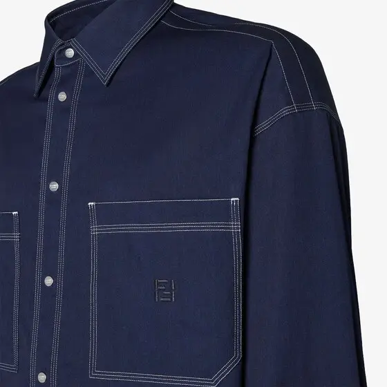 Fendi Long-sleeved shirt with patch pockets on the chest | Thumbnail 3