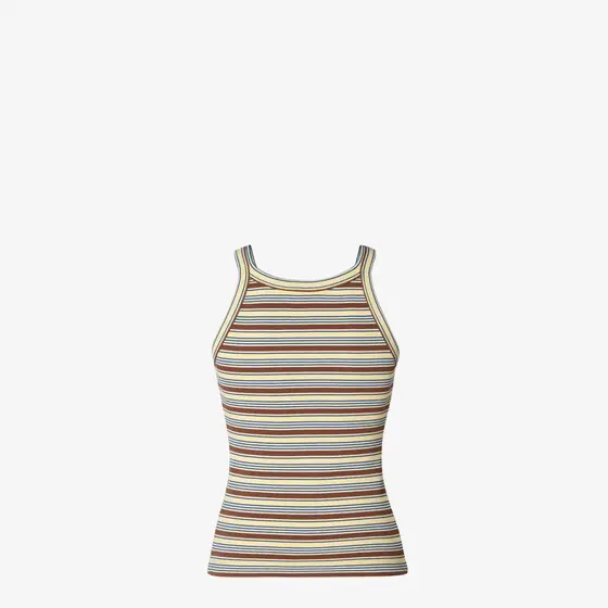 Fendi Cotton Striped Knit Top | Thumbnail 2 Fendi Cotton Striped Knit Top | Thumbnail 2