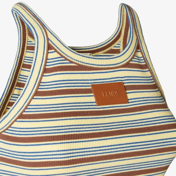 Fendi Cotton Striped Knit Top | Thumbnail 3 Fendi Cotton Striped Knit Top | Thumbnail 3