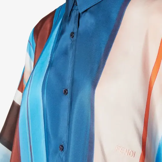 Fendi Striped Silk Shirt | Thumbnail 3 Fendi Striped Silk Shirt | Thumbnail 3