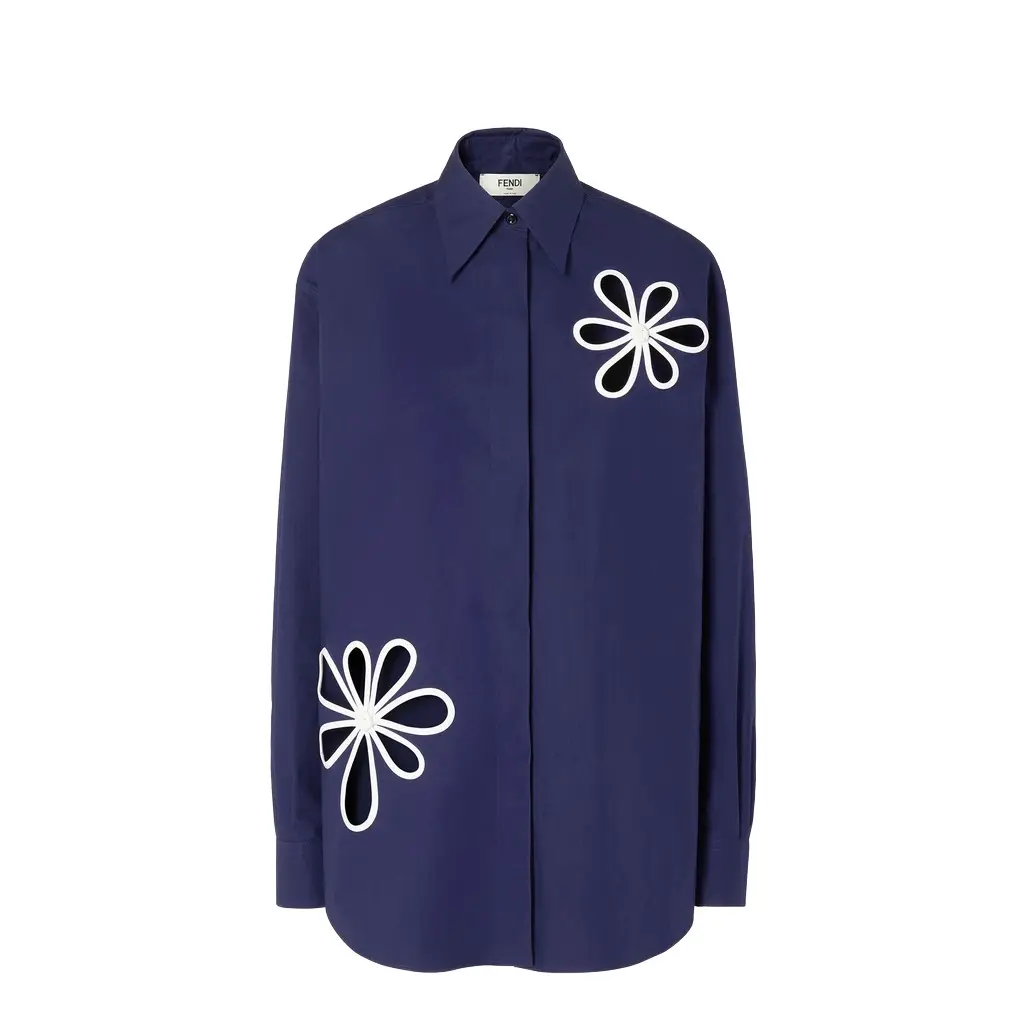 Fendi Long-sleeved shirt with rounded side slits | Image 1 Fendi Long-sleeved shirt with rounded side slits | Image 1
