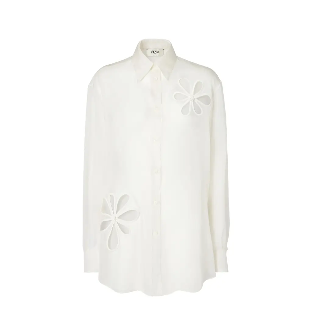 Fendi Long-sleeved shirt with rounded side slits | Image 1 Fendi Long-sleeved shirt with rounded side slits | Image 1