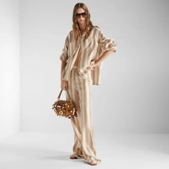 Fendi Pequin Silk Shirt | Thumbnail 4 Fendi Pequin Silk Shirt | Thumbnail 4