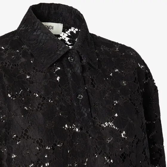 Fendi Lace Polo Shirt | Thumbnail 3 Fendi Lace Polo Shirt | Thumbnail 3