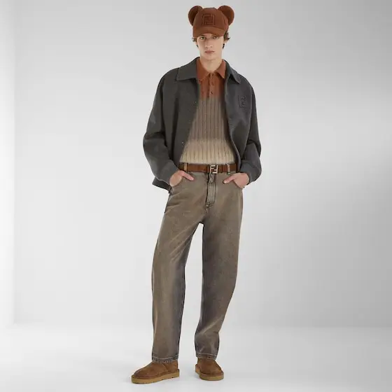 Fendi Single-breasted blouson jacket with shirt collar | Thumbnail 4 Fendi Single-breasted blouson jacket with shirt collar | Thumbnail 4