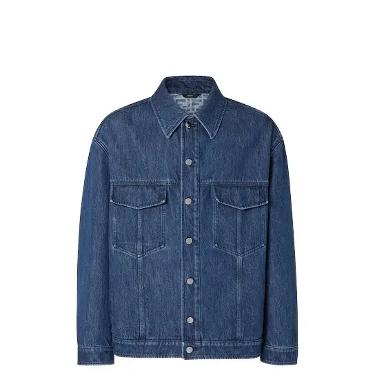 Oversized jacket with shirt collar and flap pockets on