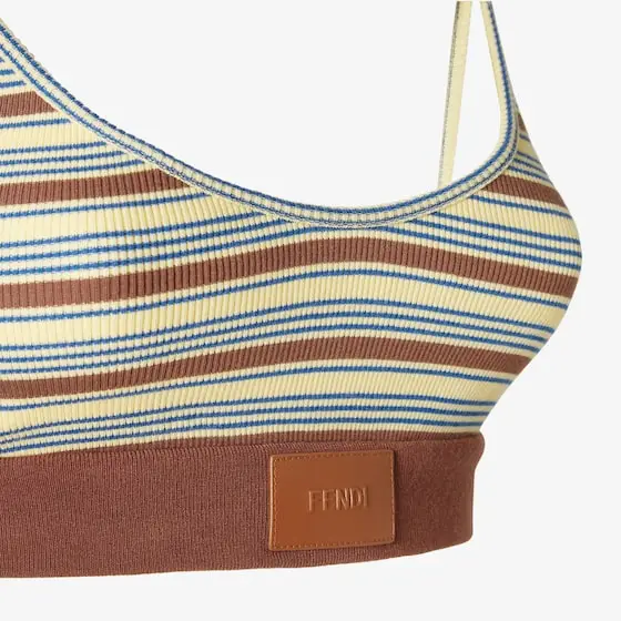 Fendi Cotton Striped Knit Top | Thumbnail 3 Fendi Cotton Striped Knit Top | Thumbnail 3