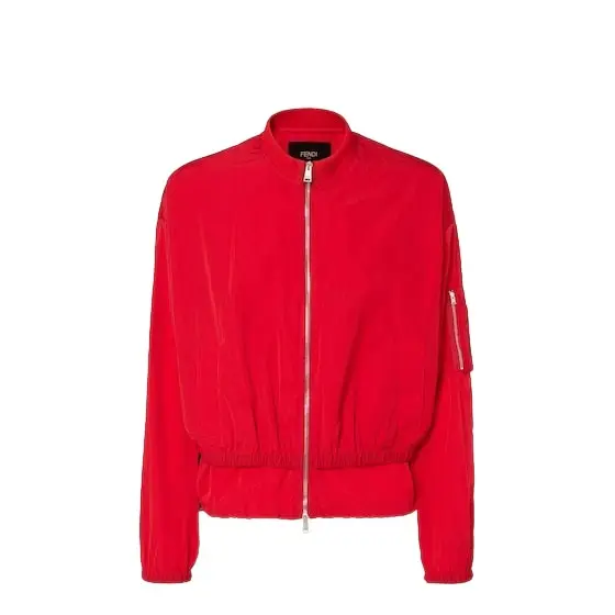 Bomber-style blouson featuring a drawstring hem Bomber-style blouson featuring a drawstring hem