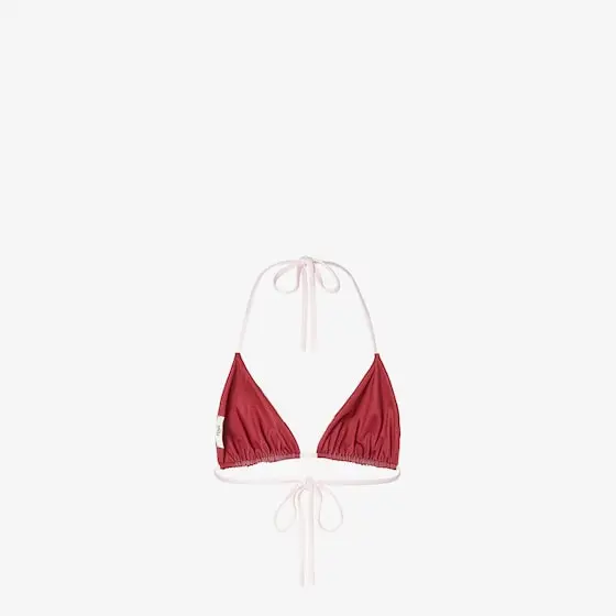 Fendi Pequin Lycra Triangle Bikini Top | Thumbnail 2 Fendi Pequin Lycra Triangle Bikini Top | Thumbnail 2