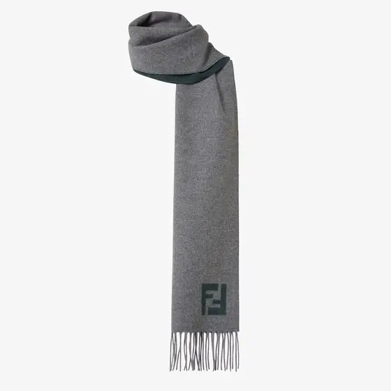 Fendi Rectangular scarf with fringed motif on the short sides | Thumbnail 3 Fendi Rectangular scarf with fringed motif on the short sides | Thumbnail 3